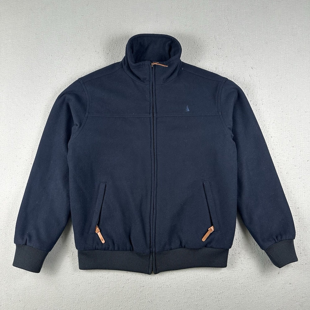 Musto Sailing Bomber Jacket Men's XL Navy Blue‎ Wool Insulated Full Zip